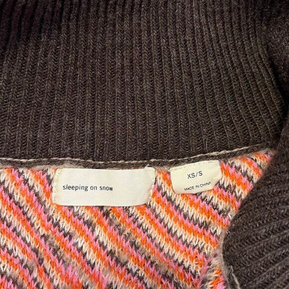 Anthropologie Sleeping On Snow Fairbanks Half-Zip Pullover Sweater XS/S - Picture 5 of 6